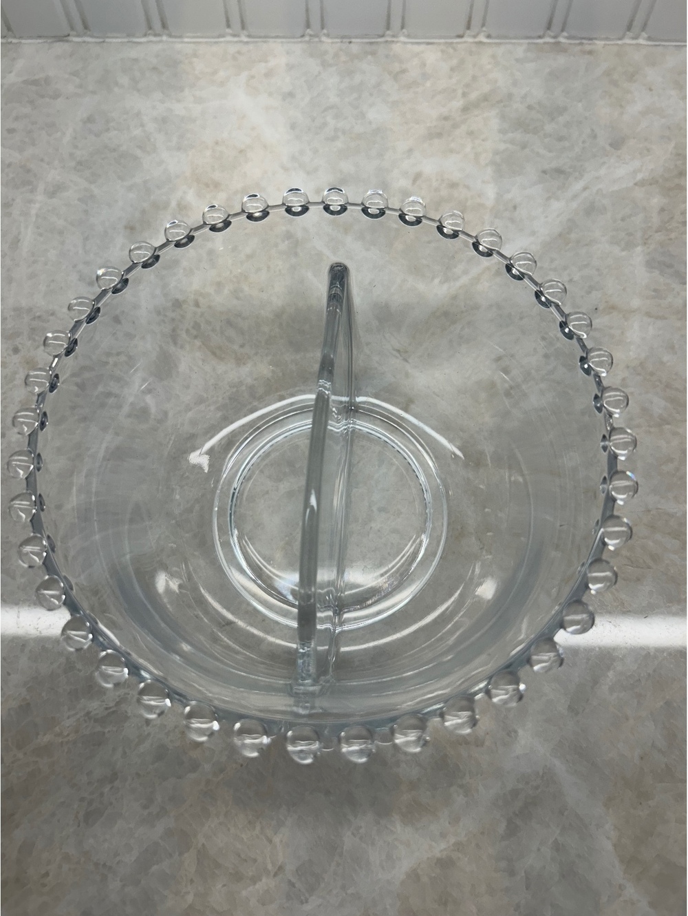 🌟 Vintage Imperial Glass Candlewick Clear Crystal Divided Relish Bowl